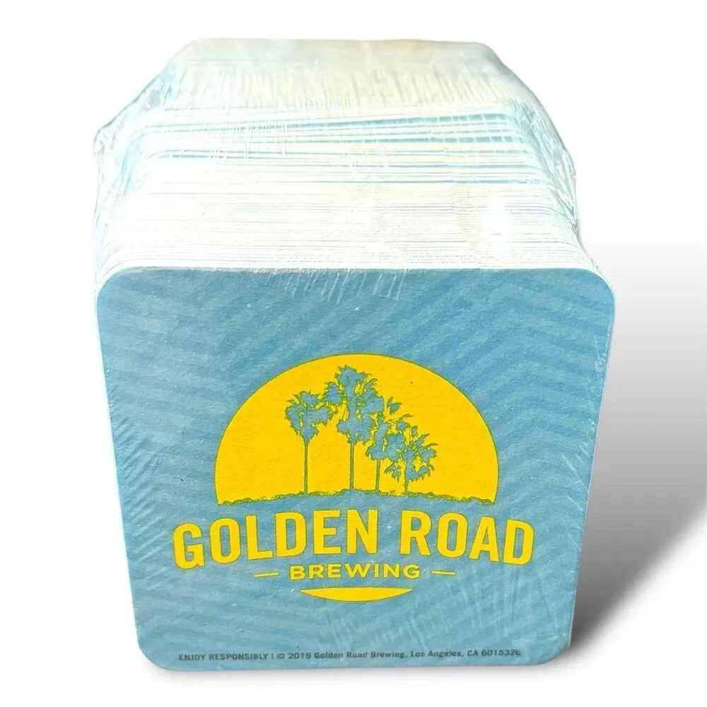 Golden Road Brewing Blue Cardboard Beer Coasters 100